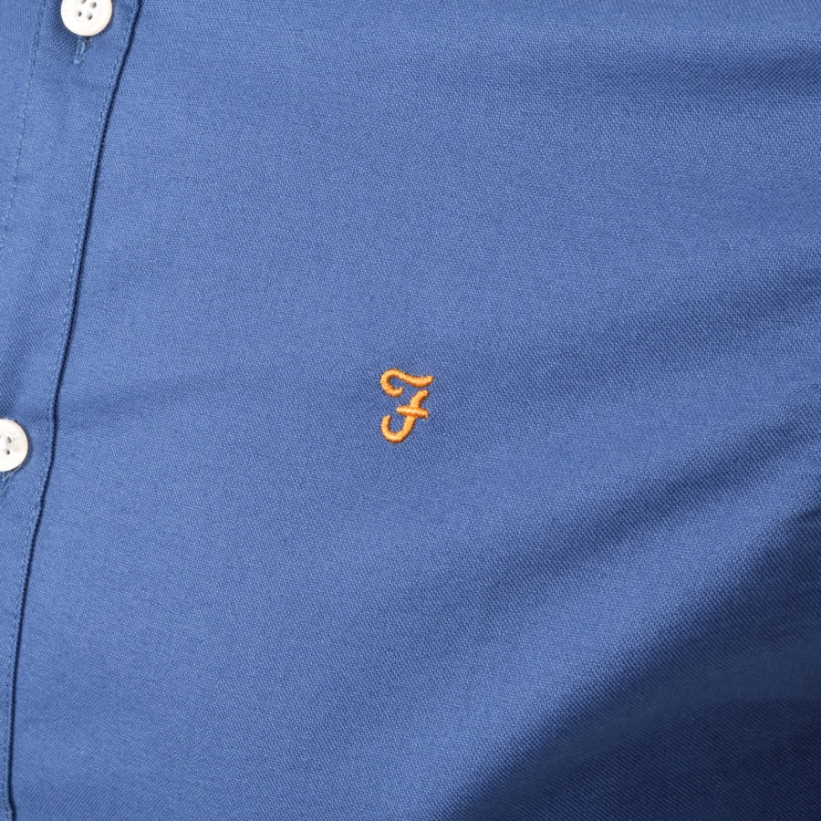 Alternative Image for ProductFarah Vintage Brewer Slim Short Sleeve Shirt Blue3